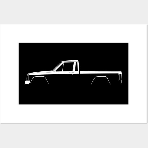 Jeep Comanche Silhouette Wall Art by Car-Silhouettes